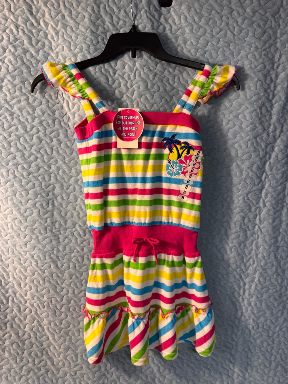 Terry cloth swimsuit cover-up girls size 8